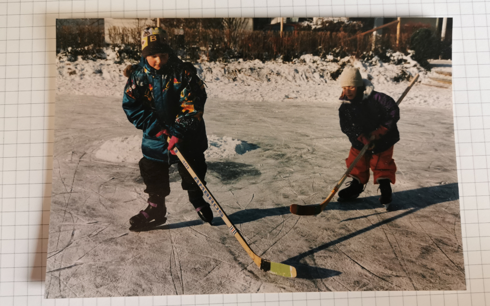 Eishockey auf dem Illertisser Weiher 1997
